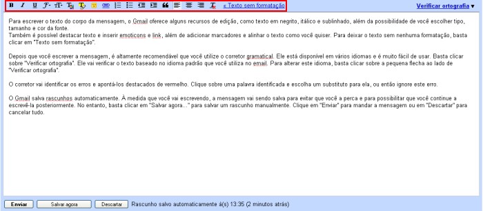 Formatando o texto para enviar.