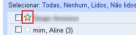 Estrelas: o recurso de favoritos do Gmail.